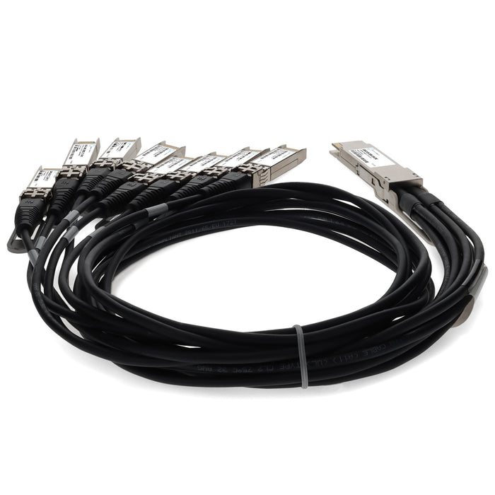 Arista Networks CAB-D-8S-200G-1M Compatible 200GBase-CU QSFP-DD 200G to 8xSFP28 Direct Attach Cable (Passive Twinax, 1m)
