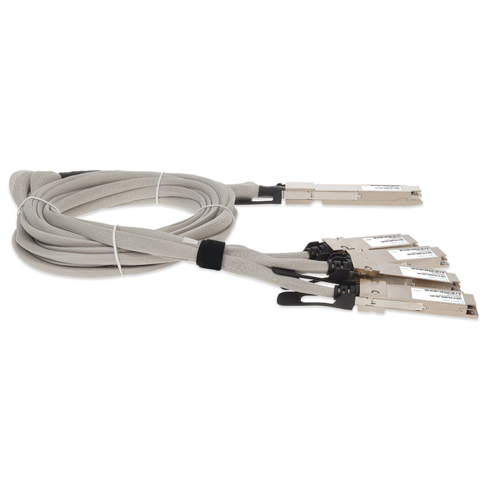 Arista Networks CAB-O-4Q-400G-1M Compatible TAA 400GBase-CU OSFP to 4xQSFP56 Direct Attach Cable (Passive Twinax, 1m)
