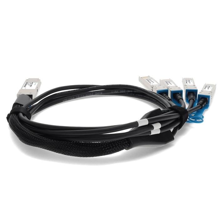Arista Networks CAB-Q-4S-100G-5M-FS Compatible TAA Compliant 100GBase-CU QSFP28 to 4xSFP28 Direct Attach Cable Full Split (Passive Twinax, 5m)