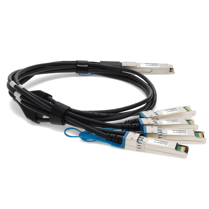 Arista Networks CAB-Q-4S-100G-5M-FS Compatible TAA Compliant 100GBase-CU QSFP28 to 4xSFP28 Direct Attach Cable Full Split (Passive Twinax, 5m)