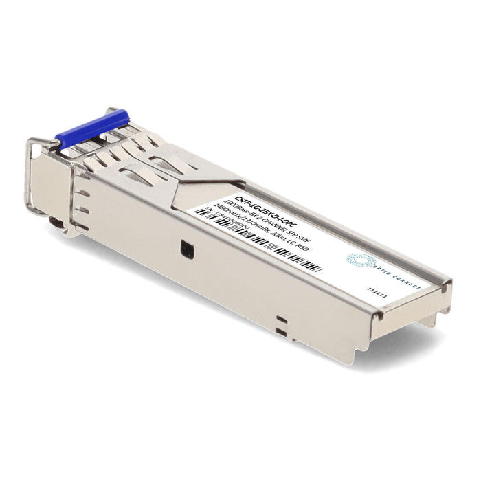 MSA and TAA 1000Base-BX 2-Channel SFP Transceiver (SMF, 1490nmTx/1310nmRx, 20km, LC, DOM, -40 to 85C)