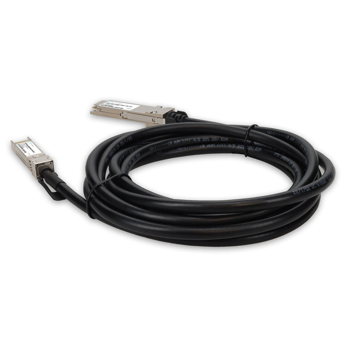 MSA and TAA 100GBase-CU DSFP to QSFP56 Direct Attach Cable (Passive Twinax, 1.5m) 30AWG