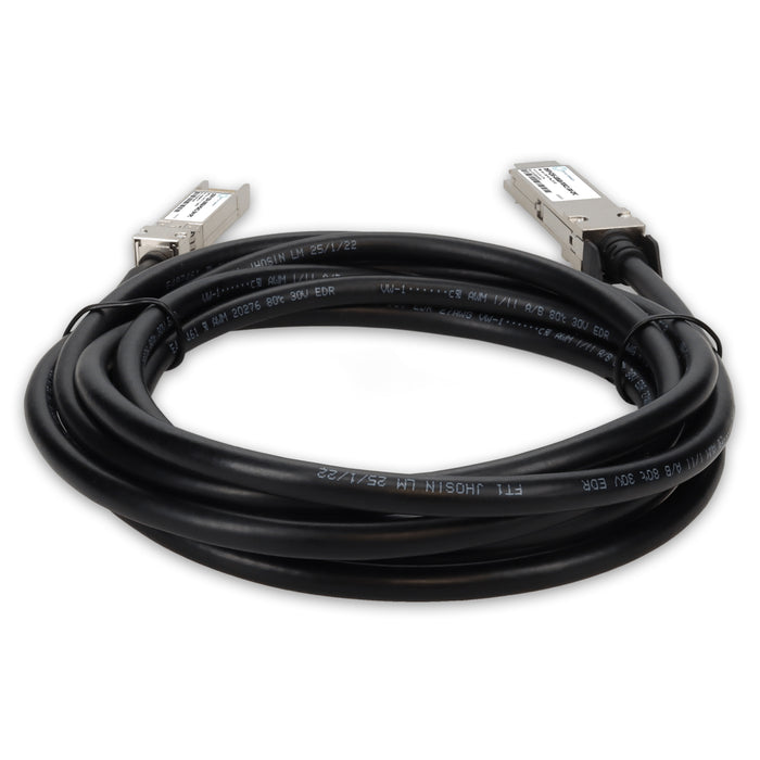 MSA and TAA 100GBase-CU DSFP to QSFP56 Direct Attach Cable (Passive Twinax, 1.5m) 30AWG
