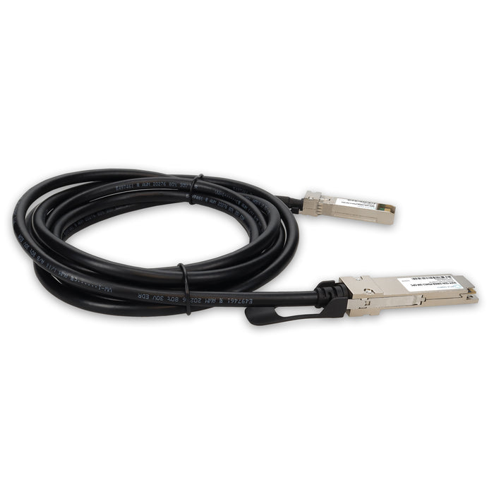 MSA and TAA 100GBase-CU DSFP to QSFP56 Direct Attach Cable (Passive Twinax, 1.5m) 30AWG