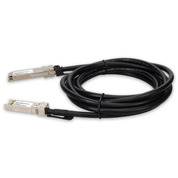 MSA and TAA 100GBase-CU DSFP to QSFP56 Direct Attach Cable (Passive Twinax, 2m) 30AWG