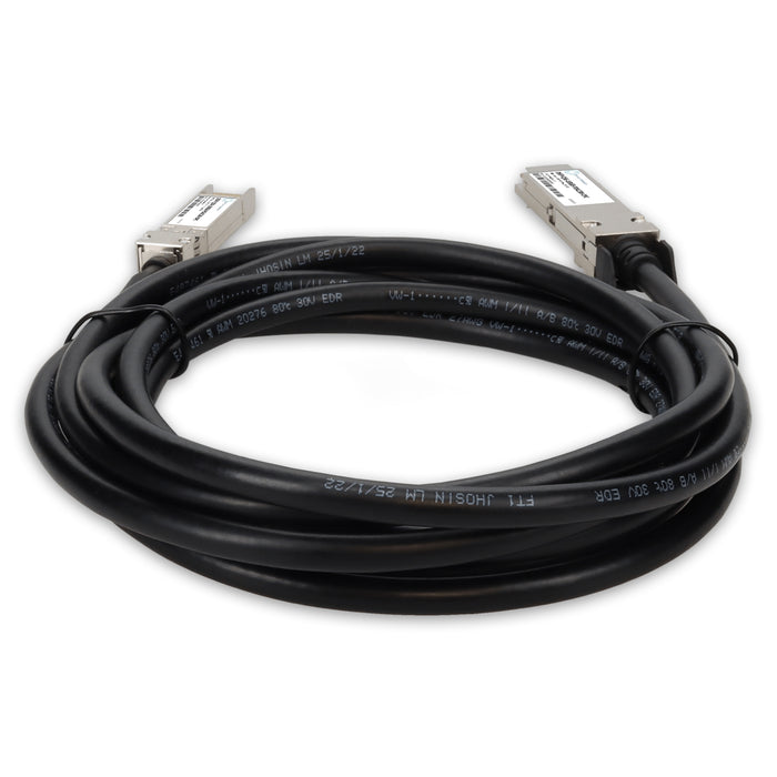 MSA and TAA 100GBase-CU DSFP to QSFP56 Direct Attach Cable (Passive Twinax, 3m) 27AWG