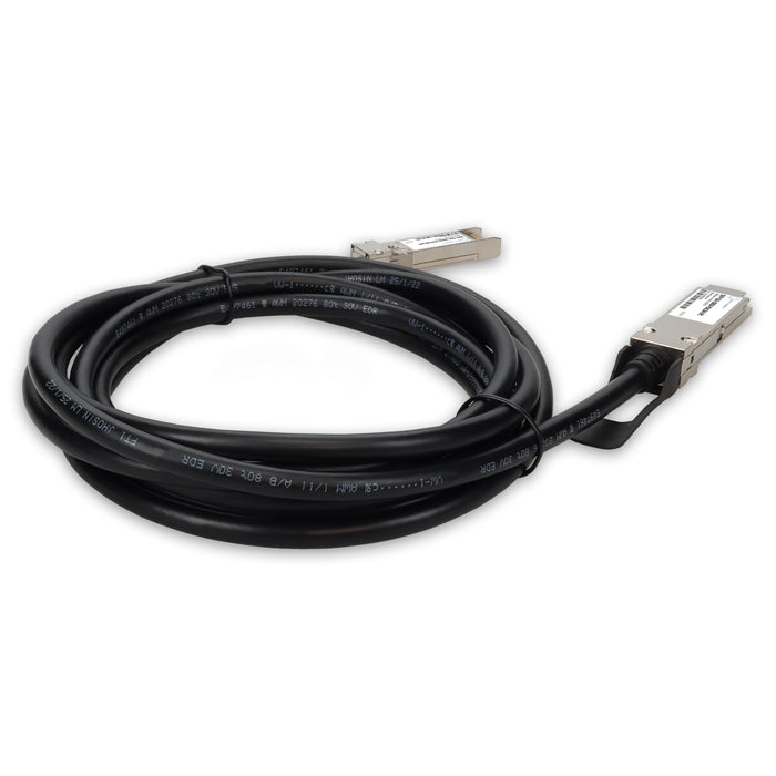 MSA and TAA 100GBase-CU DSFP to QSFP56 Direct Attach Cable (Passive Twinax, 3m) 27AWG