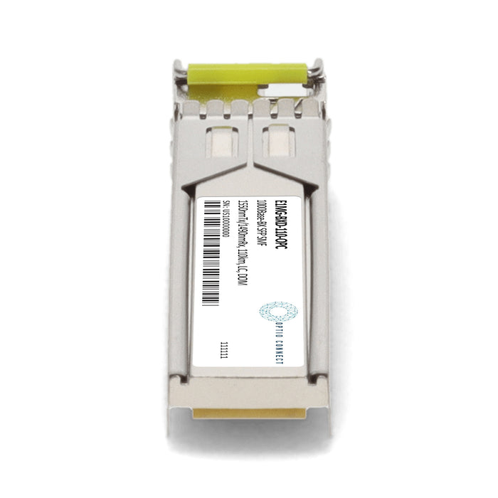 Brocade® (Formerly) E1MG-BXD-110 Compatible TAA 1000Base-BX SFP Transceiver (SMF, 1550nmTx/1490nmRx, 110km, LC, DOM)