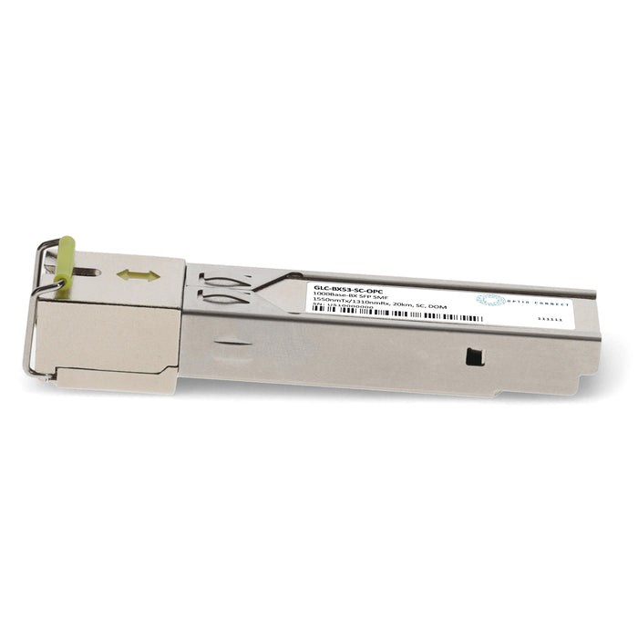 Cisco® Compatible TAA 1000Base-BX SFP Transceiver (SMF, 1550nmTx/1310nmRx, 20km, SC, DOM)