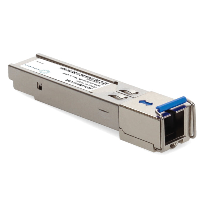 Cisco® Compatible TAA 100Base-BX SFP Transceiver (SMF, 1310nmTx/1550nmRx, 20km, SC, DOM)