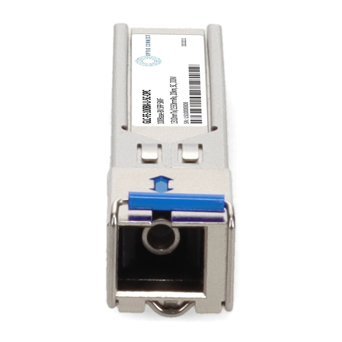 Cisco® Compatible TAA 100Base-BX SFP Transceiver (SMF, 1310nmTx/1550nmRx, 20km, SC, DOM)