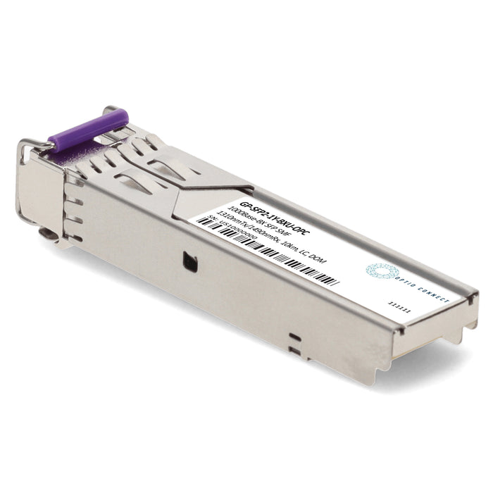 Dell Force10® GP-SFP2-1Y-BXU Compatible TAA 1000Base-BX SFP Transceiver (SMF, 1310nmTx/1490nmRx, 10km, LC, DOM)