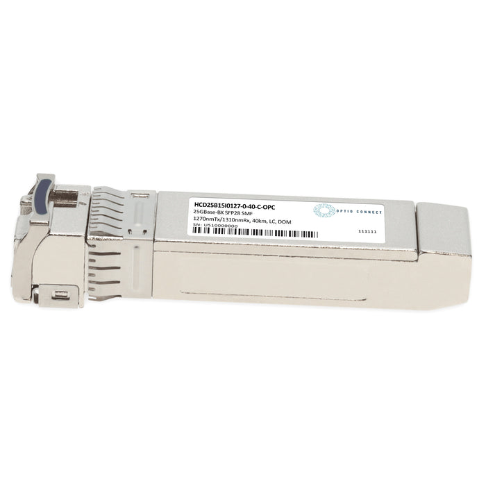 Fujitsu® HCD25B15I0127-0-40 Compatible TAA 25GBase-BX SFP28 Transceiver (SMF, 1270nmTx/1310nmRx, 40km, LC, DOM)