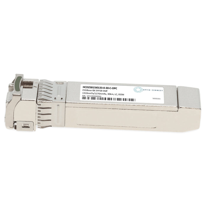 Fujitsu® HCD25B15I0133-0-30 Compatible TAA 25GBase-BX SFP28 Transceiver (SMF, 1310nmTx/1270nmRx, 30km, LC, DOM)