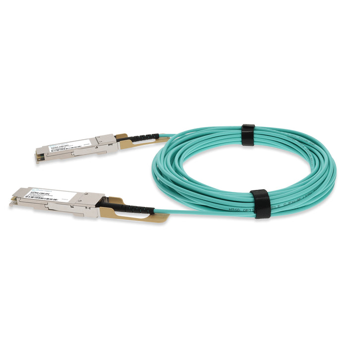 HP JL276A-13M Compatible TAA Compliant 100GBase-AOC QSFP28 to QSFP28 Active Optical Cable (850nm, MMF, 13m)