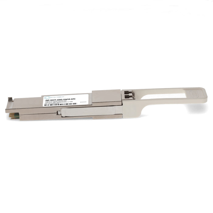 Juniper Networks® JNP-QSFP-100G-DW59 Compatible TAA 100GBase-DWDM PAM4 QSFP28 Transceiver Single Lambda (SMF, 1530.33nm, 80km w/EDFA/DCM, LC, DOM)