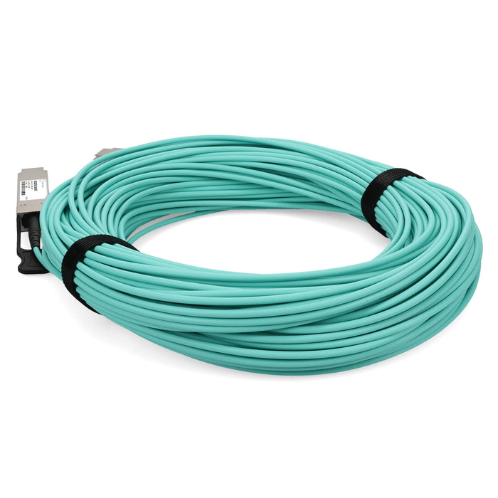Mellanox MC2207310-100 Compatible TAA Compliant 56GBase-AOC QSFP+ Active Optical Cable (850nm, MMF, 100m)