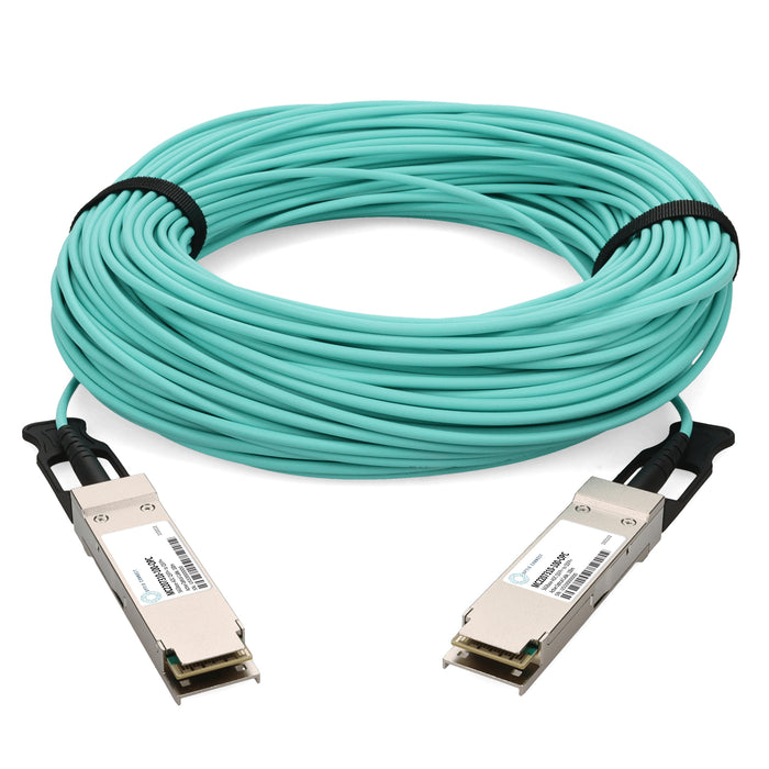 Mellanox MC2207310-100 Compatible TAA Compliant 56GBase-AOC QSFP+ Active Optical Cable (850nm, MMF, 100m)