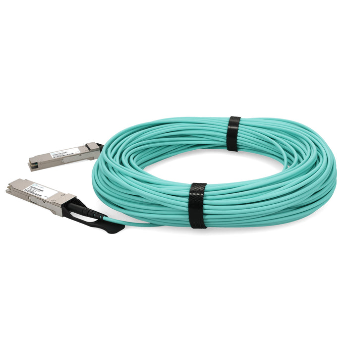 Mellanox MC220731V-100 Compatible TAA Compliant 56GBase-AOC QSFP+ Active Optical Cable (850nm, MMF, 100m)