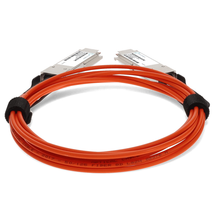 Mellanox MC2210310-003 Compatible TAA Compliant 40GBase-AOC QSFP+ Active Optical Cable (850nm, Orange, MMF, 3m)