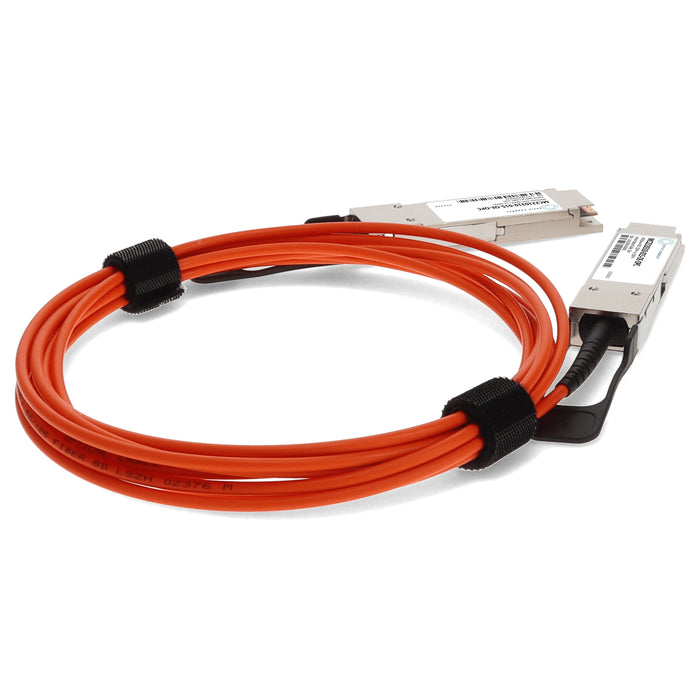 Mellanox MC2210310-015 Compatible TAA Compliant 40GBase-AOC QSFP+ Active Optical Cable (850nm, Orange, MMF, 15m)