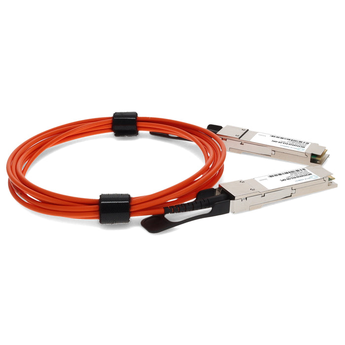 Mellanox MC2210310-015 Compatible TAA Compliant 40GBase-AOC QSFP+ Active Optical Cable (850nm, Orange, MMF, 15m)