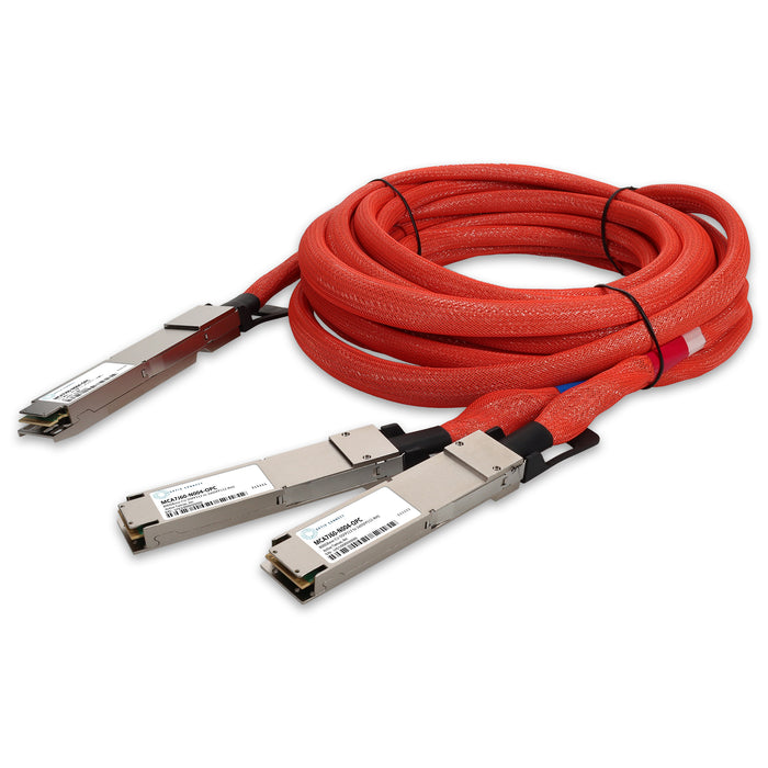 Mellanox MCA7J60-N004 Compatible TAA 800GBase-CU OSFP112 to 2xOSFP112-RHS Direct Attach Cable (Active Twinax, 4m, Infiniband)