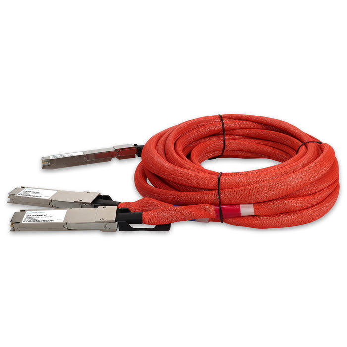 Mellanox MCA7J60-N004 Compatible TAA 800GBase-CU OSFP112 to 2xOSFP112-RHS Direct Attach Cable (Active Twinax, 4m, Infiniband)