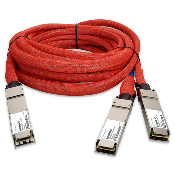 Mellanox MCA7J60-N004 Compatible TAA 800GBase-CU OSFP112 to 2xOSFP112-RHS Direct Attach Cable (Active Twinax, 4m, Infiniband)