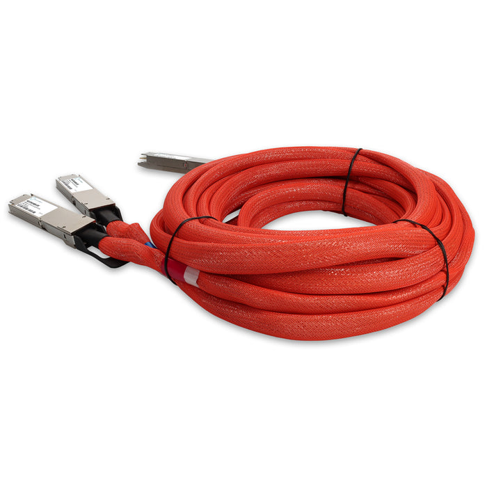 Mellanox MCA7J60-N005 Compatible TAA 800GBase-CU OSFP112 to 2xOSFP112-RHS Direct Attach Cable (Active Twinax, 5m, Infiniband)