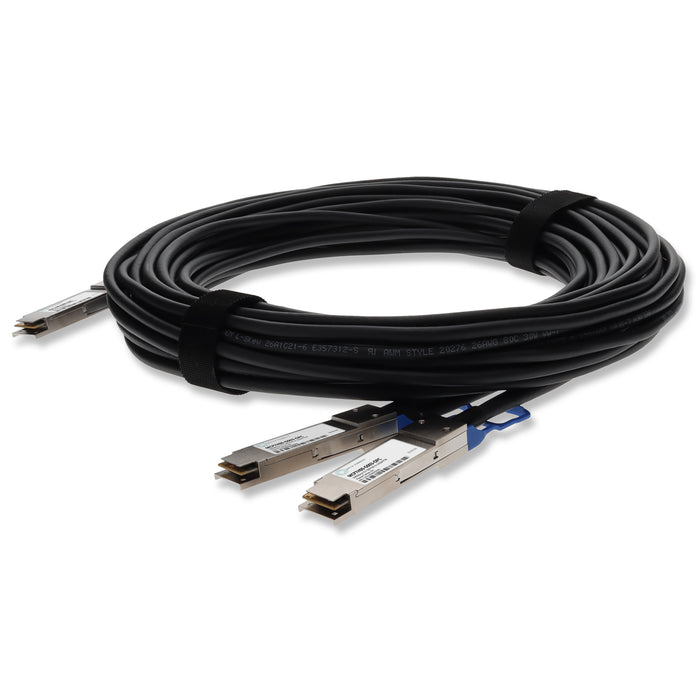 Mellanox Compatible TAA Compliant 100GBase-CU QSFP28 to 2xQSFP28 Direct Attach Cable (Passive Twinax, 3m)