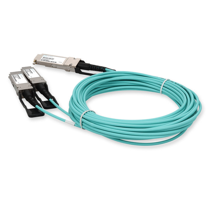 Mellanox MFA7A20-C003 Compatible TAA Compliant 100GBase-CU QSFP28 to 2x50G QSFP28 Active Optical Cable (850nm, MMF, 3m)