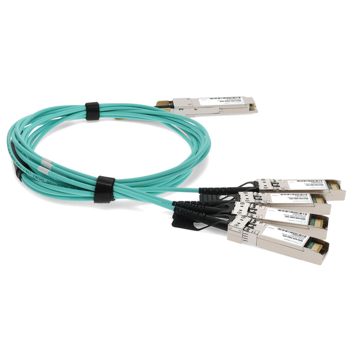Mellanox Compatible 100GBase-AOC QSFP28 to 4xSFP28 Active Optical Cable (850nm, MMF, 2m)