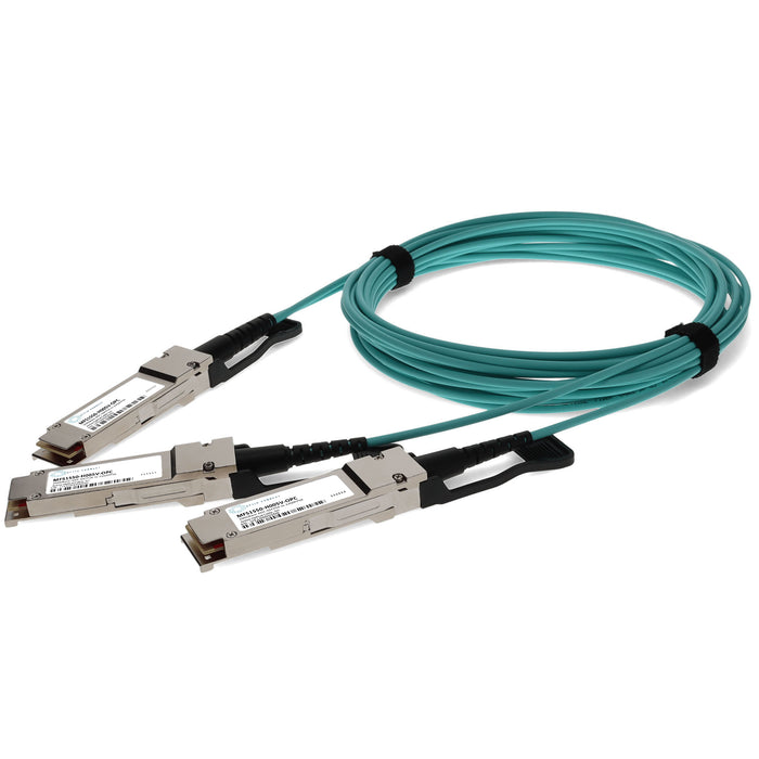 Mellanox MFS1S50-H005V Compatible TAA 200G-AOC QSFP56 to 2xQSFP56 Infiniband HDR Active Optical Cable (850nm, MMF, 5m, LSZH)