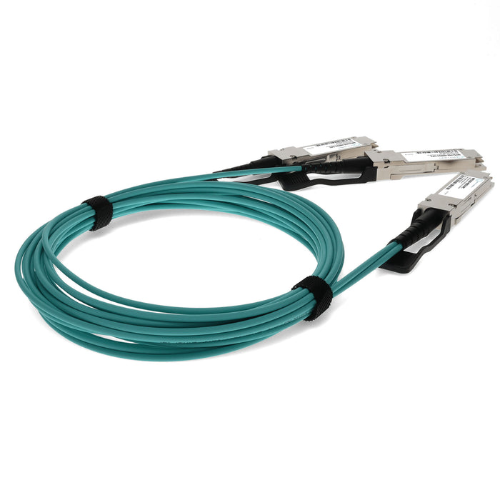 Mellanox MFS1S50-H005V Compatible TAA 200G-AOC QSFP56 to 2xQSFP56 Infiniband HDR Active Optical Cable (850nm, MMF, 5m, LSZH)