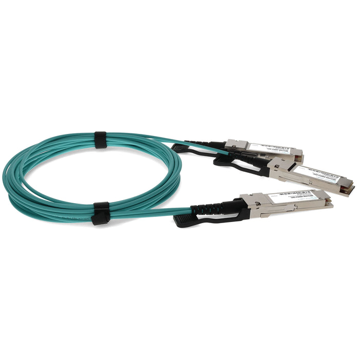 Mellanox MFS1S50-H005V Compatible TAA 200G-AOC QSFP56 to 2xQSFP56 Infiniband HDR Active Optical Cable (850nm, MMF, 5m, LSZH)