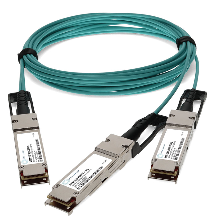 Mellanox MFS1S50-H005V Compatible TAA 200G-AOC QSFP56 to 2xQSFP56 Infiniband HDR Active Optical Cable (850nm, MMF, 5m, LSZH)