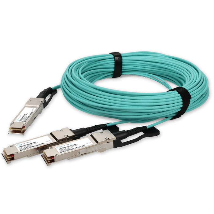 Mellanox MFS1S50-H030V Compatible TAA Compliant 200G-AOC QSFP56 to 2xQSFP56 Infiniband HDR Active Optical Cable (850nm, MMF, 30m, LSZH)