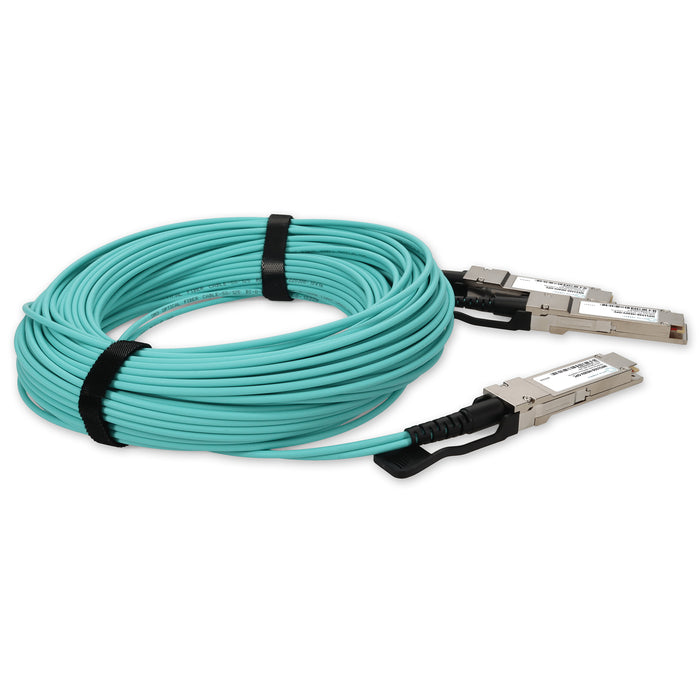 Mellanox MFS1S50-H030V Compatible TAA Compliant 200G-AOC QSFP56 to 2xQSFP56 Infiniband HDR Active Optical Cable (850nm, MMF, 30m, LSZH)