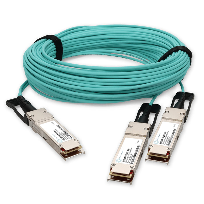Mellanox MFS1S50-H030V Compatible TAA Compliant 200G-AOC QSFP56 to 2xQSFP56 Infiniband HDR Active Optical Cable (850nm, MMF, 30m, LSZH)