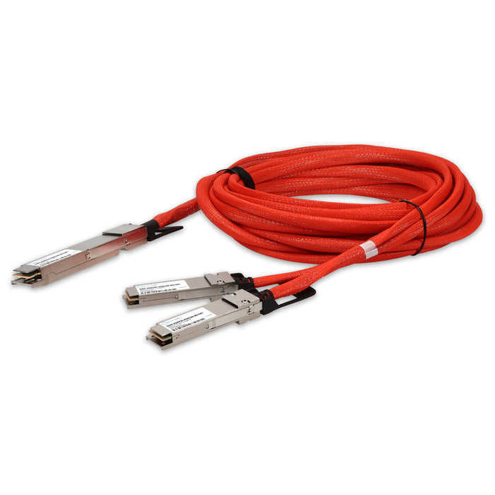 Mellanox Compatible TAA 400GBase-CU OSFP to 2xQSFP56 Direct Attach Cable Direct Attach Cable (Active Twinax, 5m)