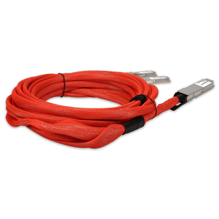 Mellanox Compatible TAA 400GBase-CU OSFP to 2xQSFP56 Direct Attach Cable Direct Attach Cable (Active Twinax, 5m)