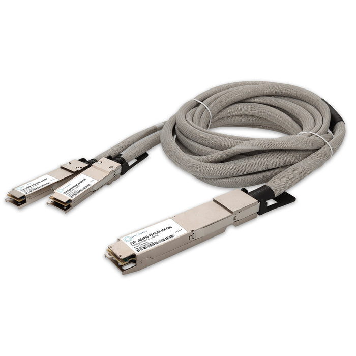 Mellanox Compatible 400GBase-CU OSFP to 2xQSFP56 Direct Attach Cable (Passive Twinax, 2m)