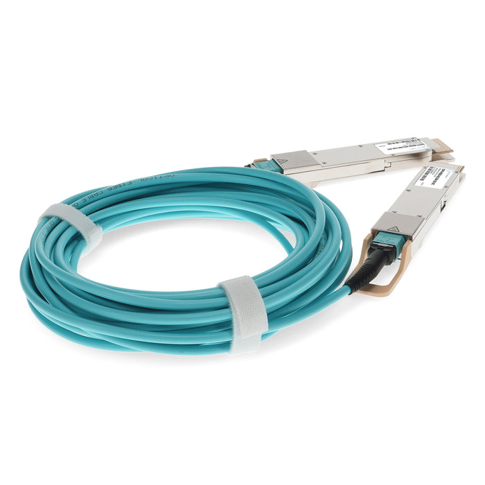 MSA and TAA 400GBase-AOC OSFP to OSFP (850nm, OM3, Aqua, 10m) CMIS 4.0 CDR