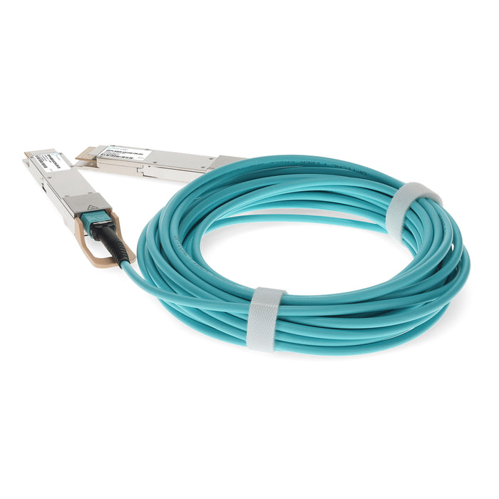 MSA and TAA 400GBase-AOC OSFP to OSFP (850nm, OM3, Aqua, 15m) CMIS 4.0 CDR