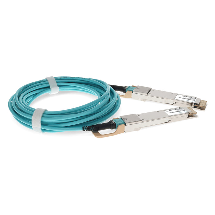 MSA and TAA 400GBase-AOC OSFP to OSFP (850nm, OM3, Aqua, 15m) CMIS 4.0 CDR