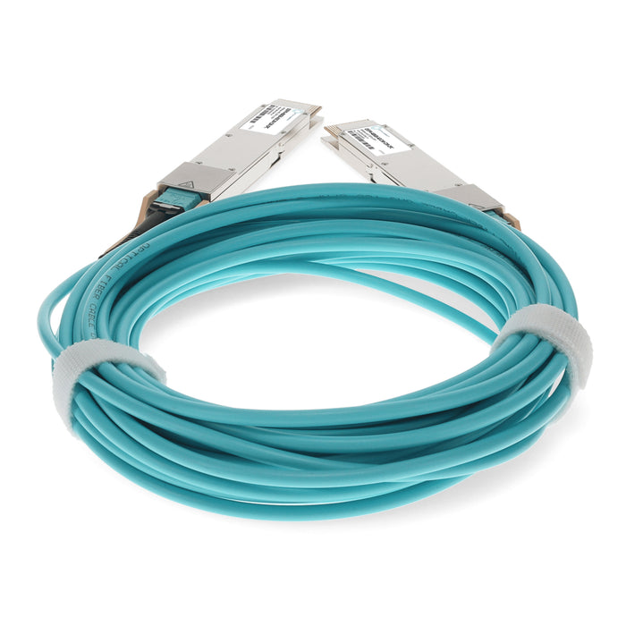 MSA and TAA 400GBase-AOC OSFP to OSFP (850nm, OM3, Aqua, 1m) CMIS 4.0 CDR