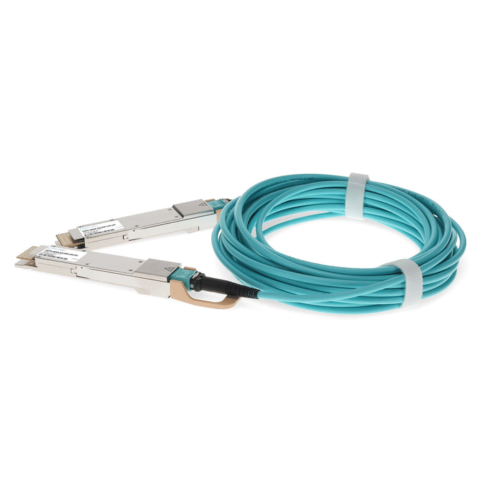 MSA and TAA 400GBase-AOC OSFP to OSFP (850nm, OM3, Aqua, 20m) CMIS 4.0 CDR