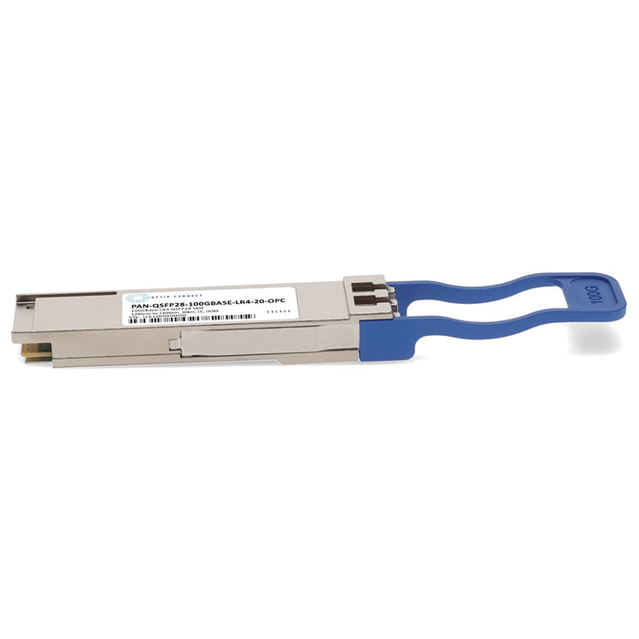 Palo Alto Networks® PAN-QSFP28-100GBASE-LR4-20 Compatible TAA 100GBase-LR4 QSFP28 Transceiver (SMF, 1295nm to 1309nm, 20km, LC, DOM)