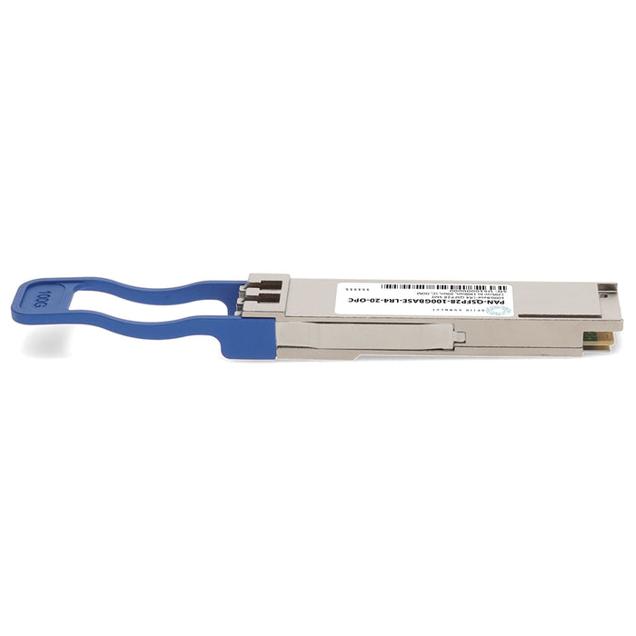 Palo Alto Networks® PAN-QSFP28-100GBASE-LR4-20 Compatible TAA 100GBase-LR4 QSFP28 Transceiver (SMF, 1295nm to 1309nm, 20km, LC, DOM)